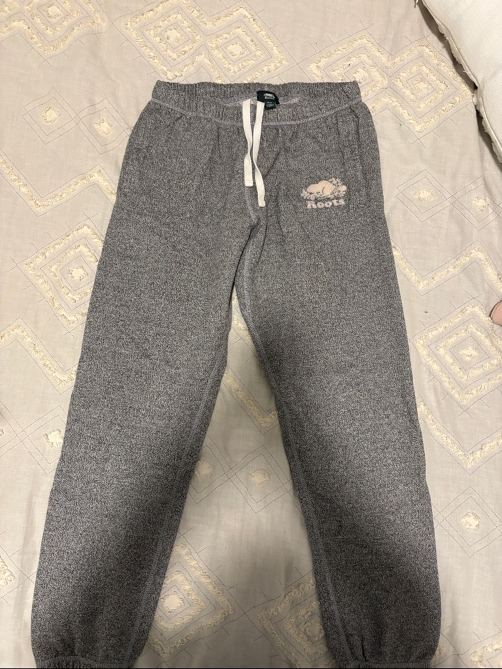 Roots Kids Heather Gray Sweatpants with Drawstring